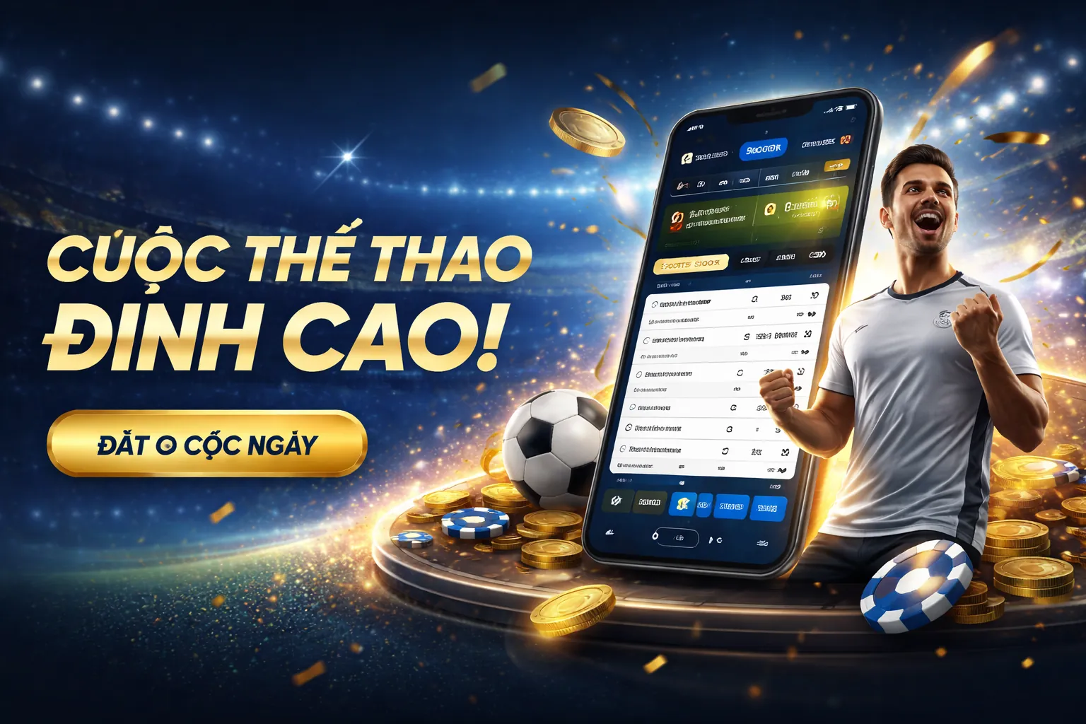 Hình ảnh sân vận động thể thao sôi động, đại diện cho quy tắc cá cược thể thao MCW18